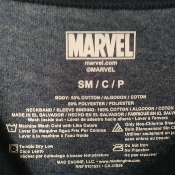 Marvel Blue Characters Avengers Graphic T-shirt - Picture 5 of 8